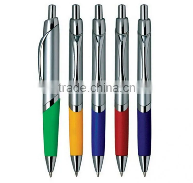 Office Supply Plastic Barrel Fashion Design Ball-Point Pen, Blue Ink