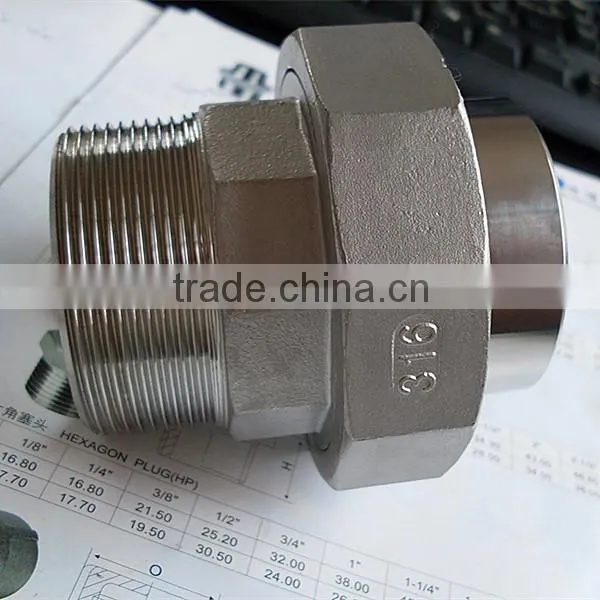 1/2 inch stainless steel Union pipe fittings