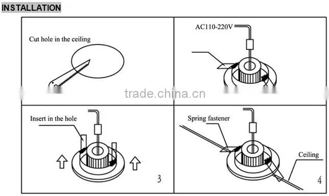 Hot sale 3 years warranty round anti-glare 20w--60w cob led downlight
