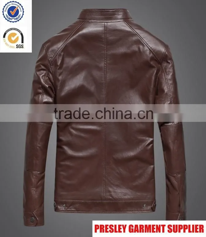 2016 new style men's outdoor leather jacket with cheap price