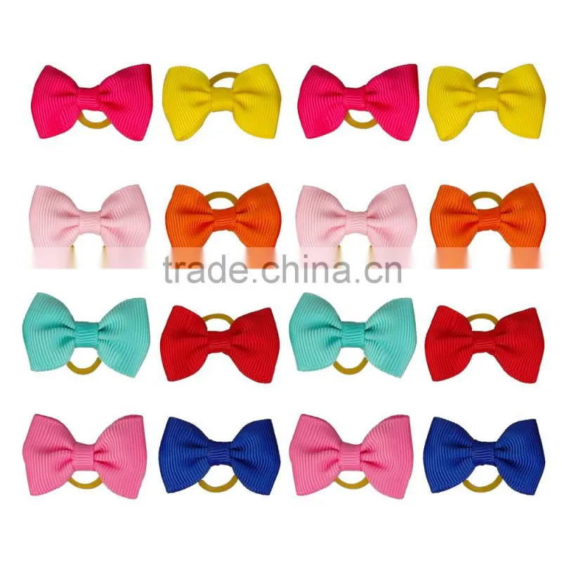 Pet Dog Hair Bow Colorful Handmade Rubber Band dog grooming