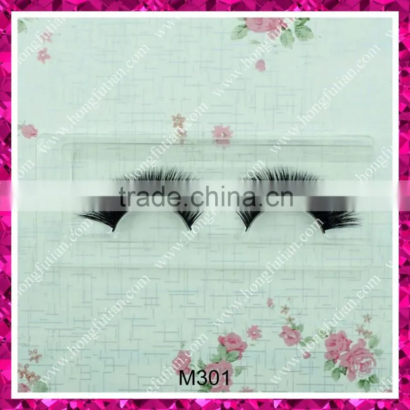 Qingdao false eyelash manufacturer charming look mink hair lashes thick style