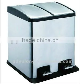 Compartment pedal Stainless steel dustbin