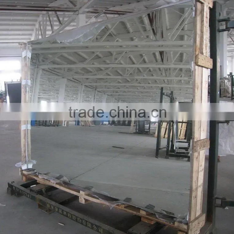 Silver coated or aluminium paint bedroom wardrobe sliding mirror doors