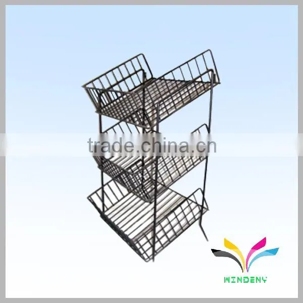 High Quality Factory Customize Wire Metal 4 tiers mineral water rack