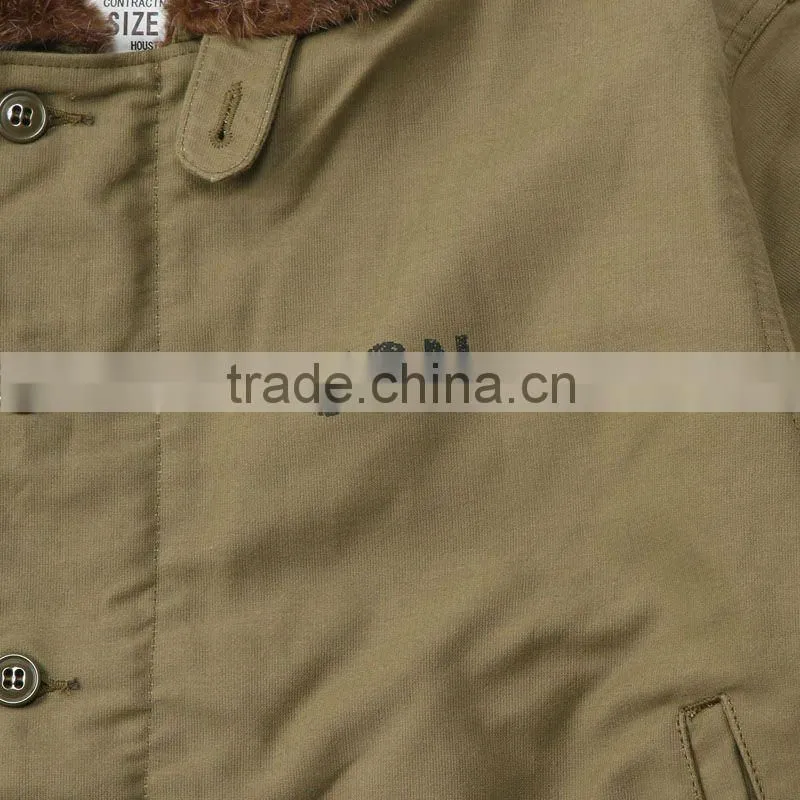 Navy Deck Jacket , TAN Color Military clothing jacket men