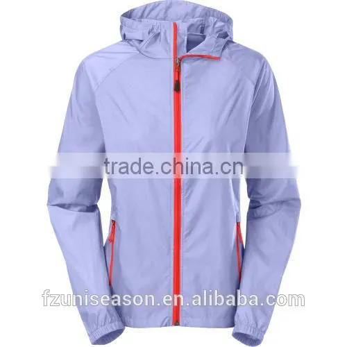Waterproof nylon lightweight foldable windbreaker