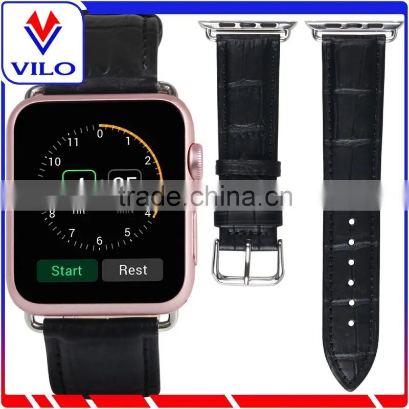 High Quality Genuine Leather Wrist Strap Watch Band with Adapter For iWatch 38mm/42mm