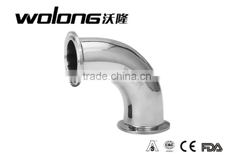 stainless steel sanitary pipe bend 90D elbow