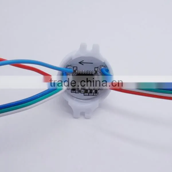 ws2801 led modules waterproof IP67 DC 12V Led pixel modules Diameter 30mm led modules