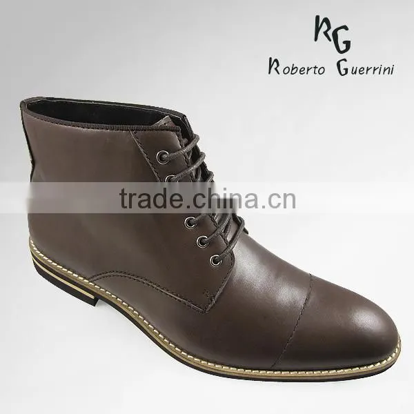 2014 custom lace up leather boot