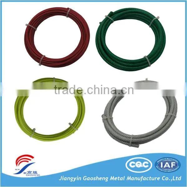 7x19 PVC Coating Galvanized Steel Wire Cable