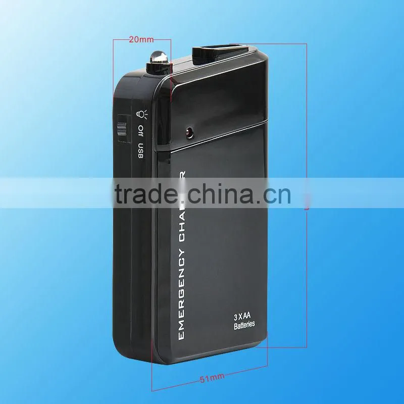 3AA universal mobile battery emergency charger