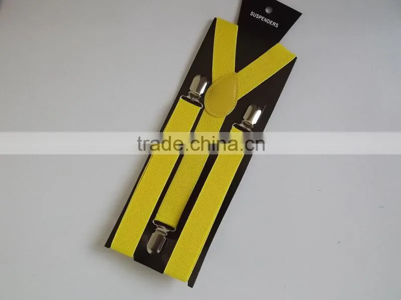 High Quality Finish metal Clip and Buckel Men's Elastic Suspender Braces gallusus