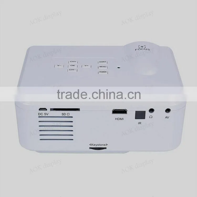 Mini Micro Projector Home Cinema with LED,1500 Lumens, Pocket Size,HDMI,USB,IR,SD,TV,Mini-VGA, 30,000 Hour LED Life,Media Player