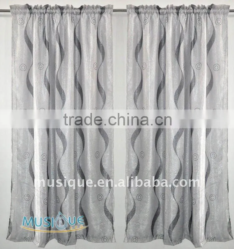 Line with printed curtain