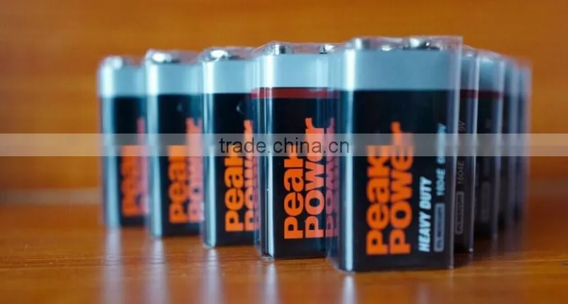 Heavy Duty 6F22 9v high power battery