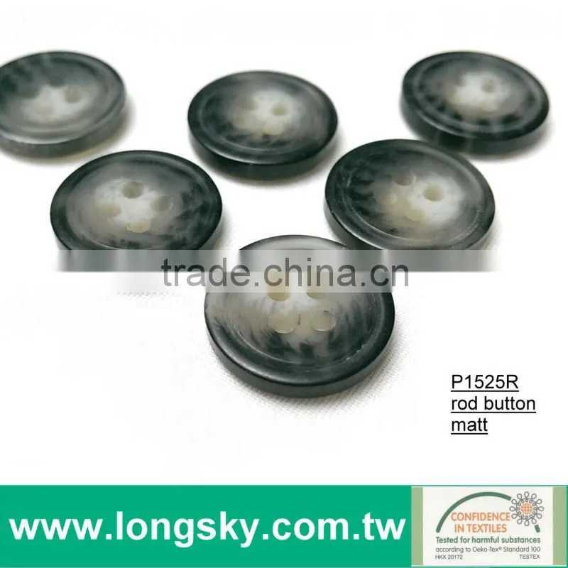 (#P07CR1-20L) 15mm fashion dyeable wholesale decorative 4 hole round sew garment button