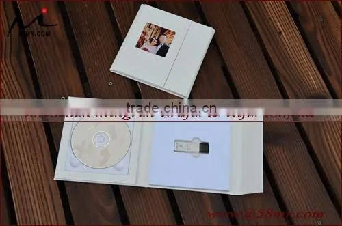 Wedding Leather Fabric Linen USB box