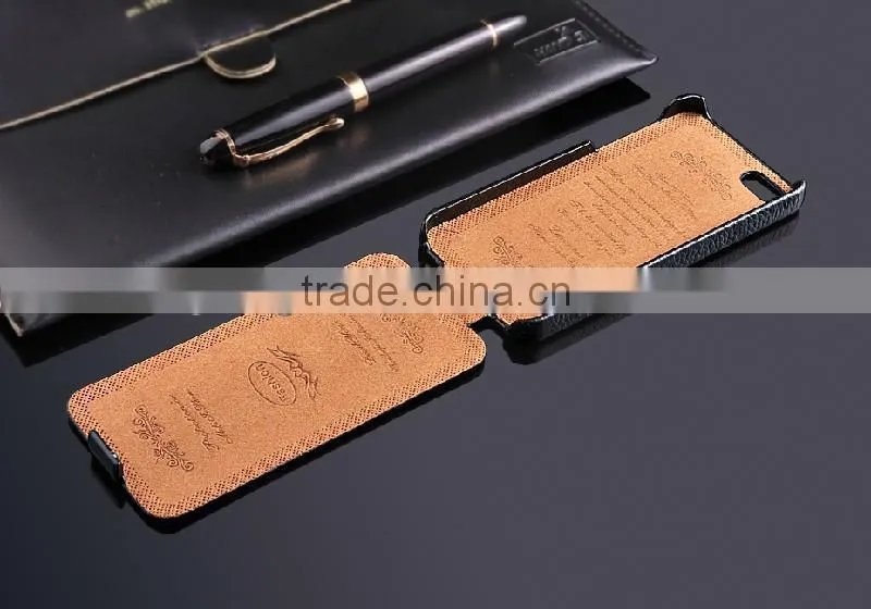 New Arrival Open Up and Down Litchi Texture cowhide flip hot case for iphone5,for iphone5 cover case