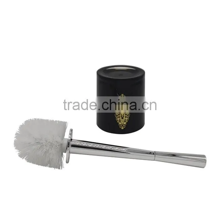 Standing toilet brush holder set with SS handle