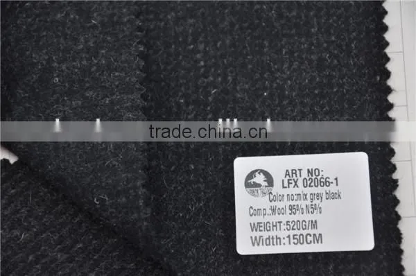 Wholesale high quality wool nylon woolen costume tweed fabric