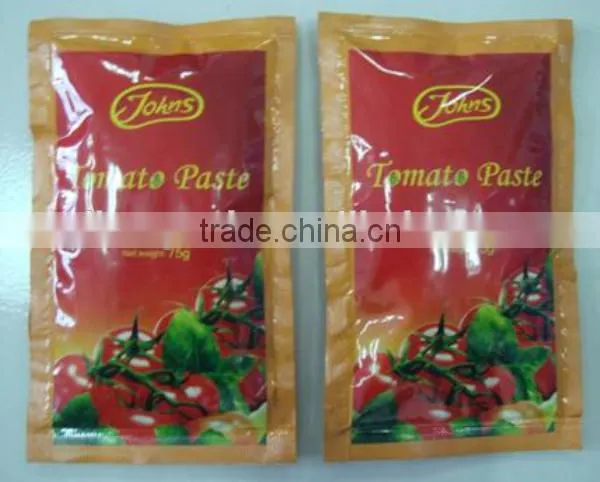 Automatic tomata paste packaging machine with 3 / 4 sides sealing sachet