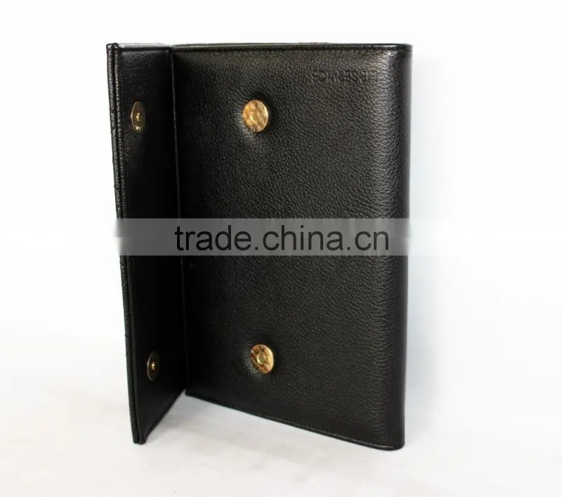 black soft card holder