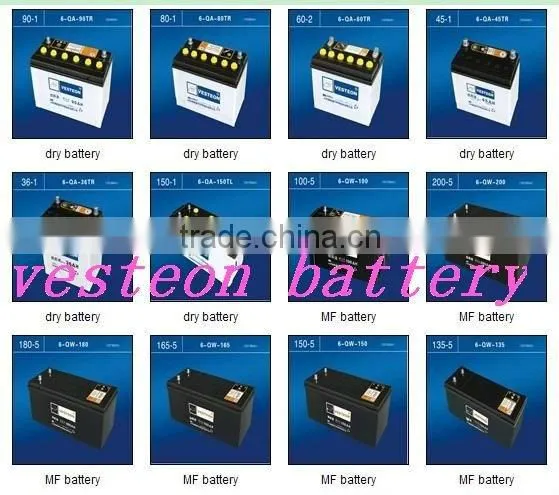 Vesteon maintenance free car battery 12V135Ah