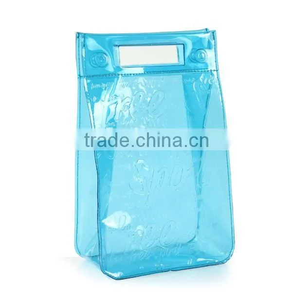 new blue clear PVC plastic bags