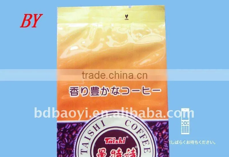 Hot sale T-seal coffee bean packaging bag with side gusset