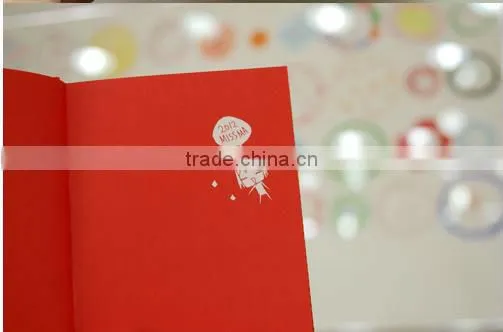 2013 Customized Red And Green Cute Table Calender