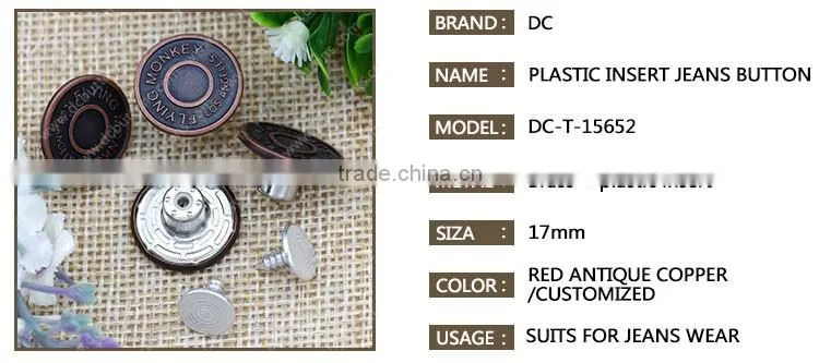 Professional Manufactured Custom Jeans Button for Jeans and Jacket