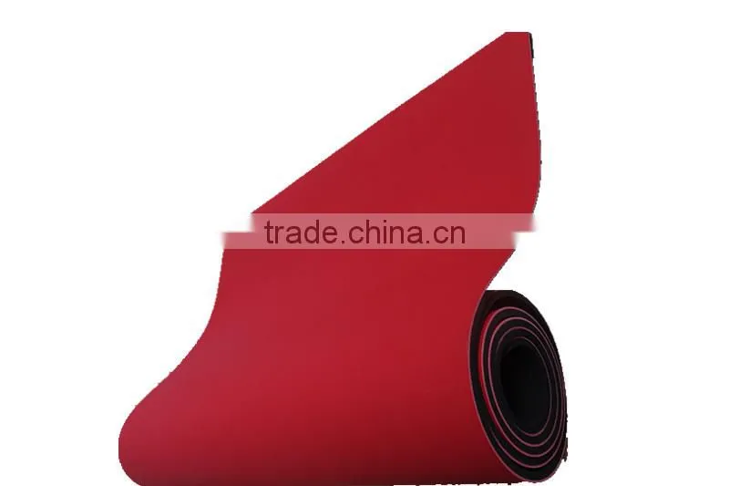Custom anti slip rubber PU leather yoga mat with logo printing, sweat absorption