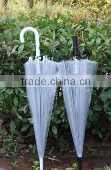 Fashion promotion High Quality Environmental 16 k pvc Plastic Umbrellas Transparen