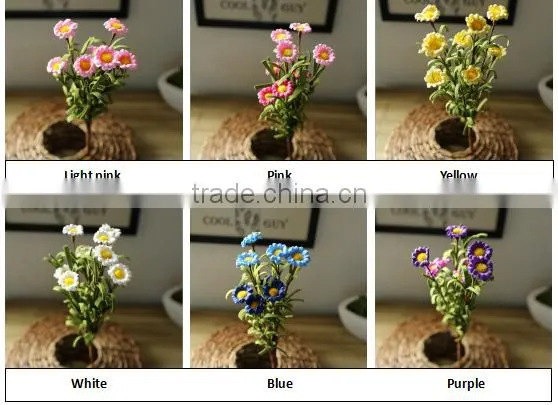 China wholesale plastic daisy flower artificial flowers daisy that looks real for home decoration