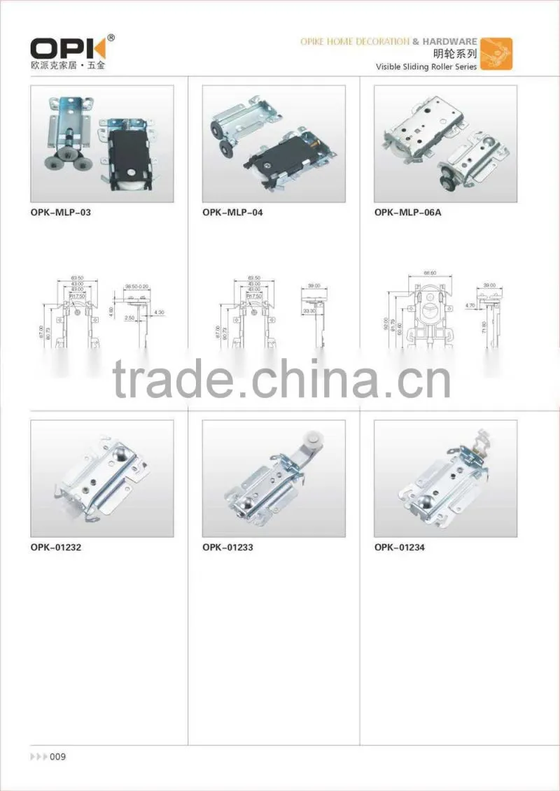 Wood Door Roller for Sliding Door Closet