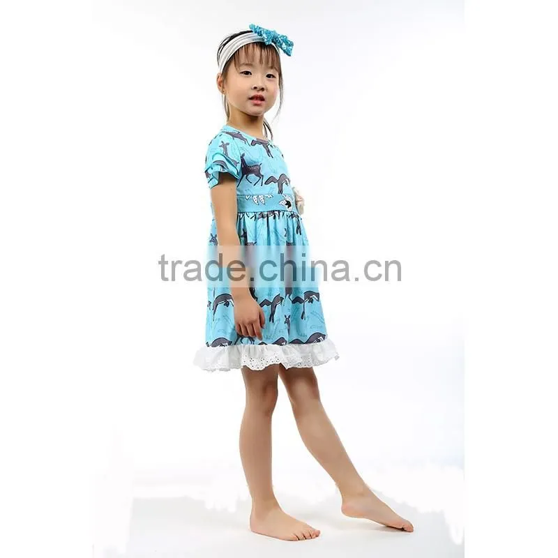 Comfortable yiwu baby clothing 100% cotton one piece girls party dresses