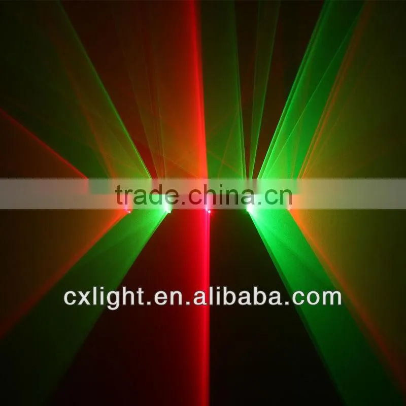 Eight Heads Red & Green 600mW Beams Effect Laser Light