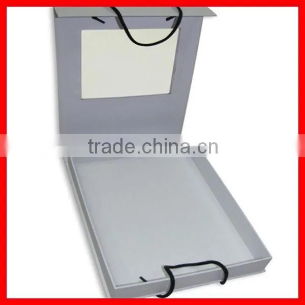 White Custom Paper Cardboard Box With Window And Handle