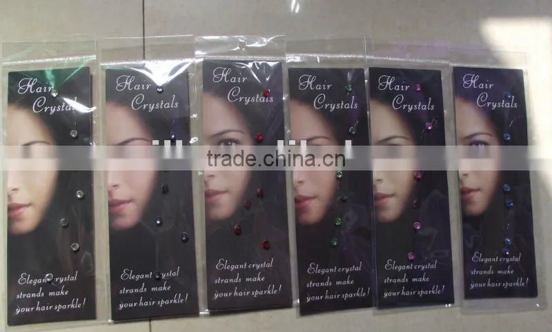 fashion crystal hair strand hair crystal hair extensions rhinestone crystal bling hair