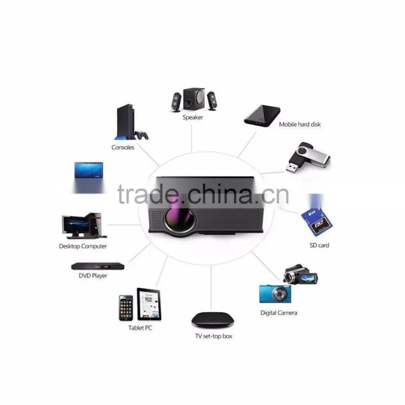 UNIC UC46 Projector Portable Red-Blue 3D Effect Simplified Micro Full HD 1080P with WIFI Home Cinema LED Projector US/EU/UK Plug