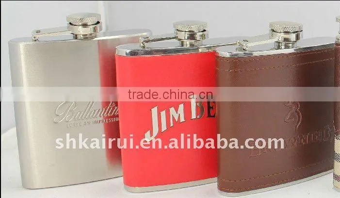 stainless steel hip flask with pearl outside