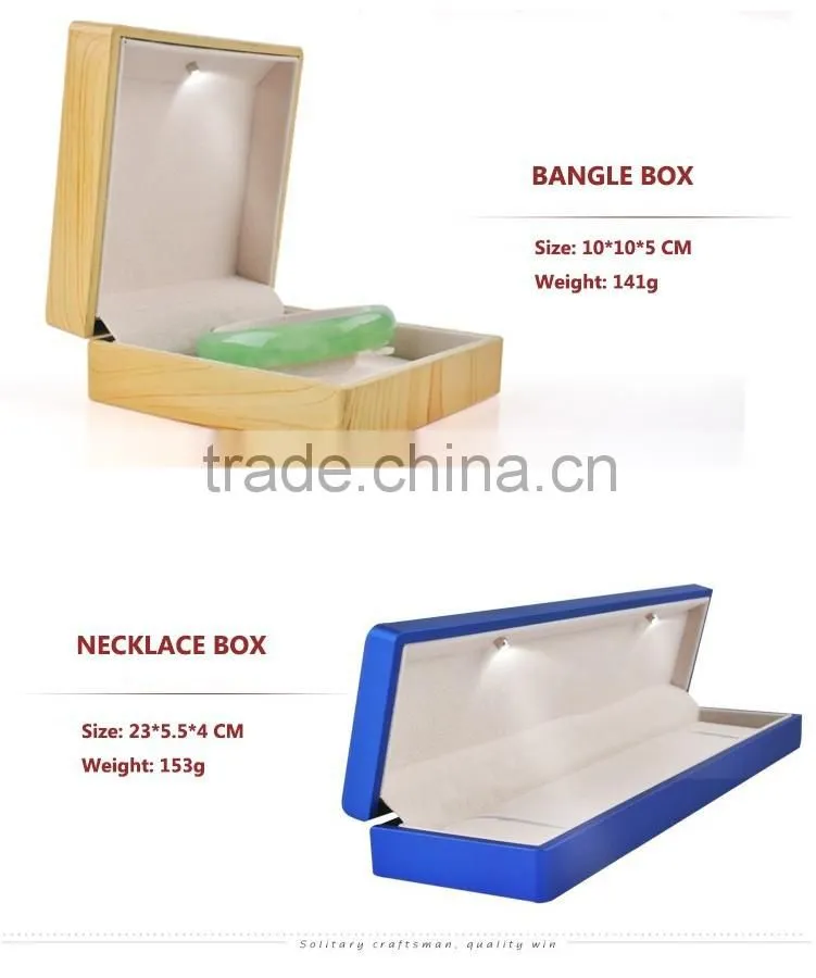 Exquisite colorful plastic ring box jewelry with led light