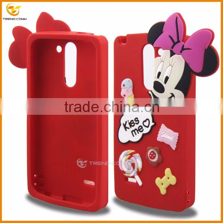new product 3d cartoon silicone cellular case for LG G3 Stylus