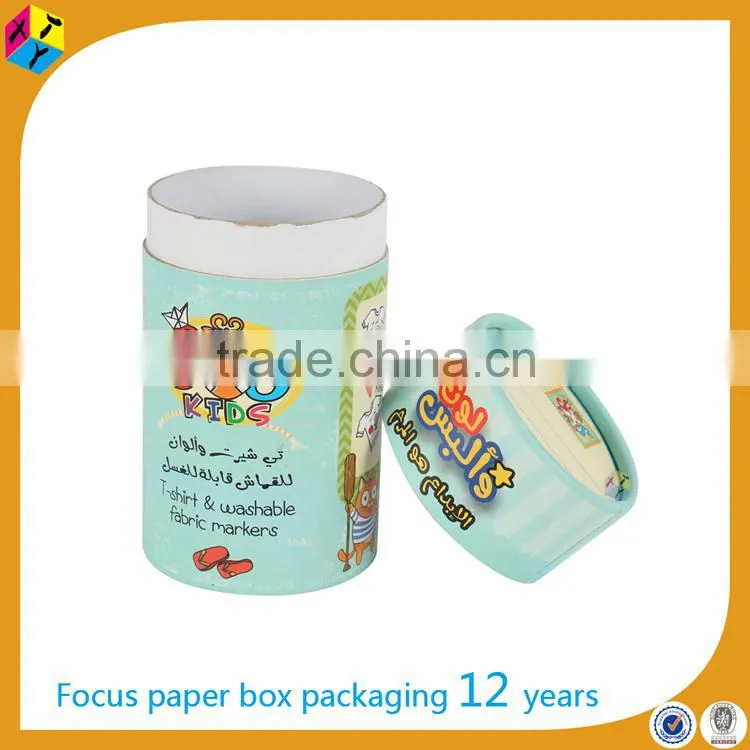 Custom cute paper box t shirt tube packaging