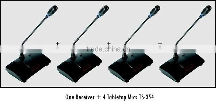 4 Channel Digital Conference Wireless Tabletop Microphone for conference system