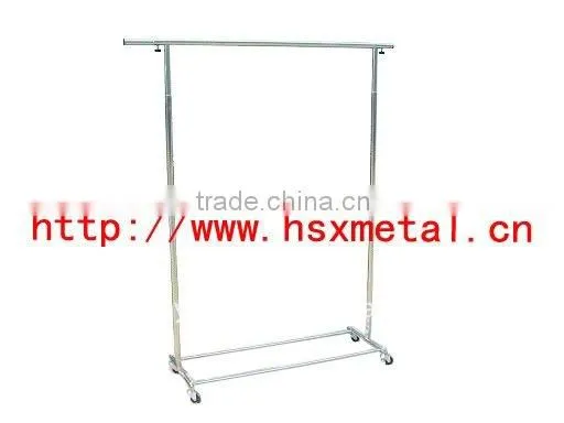Newest fashion double bar clothes drying rack with wheel