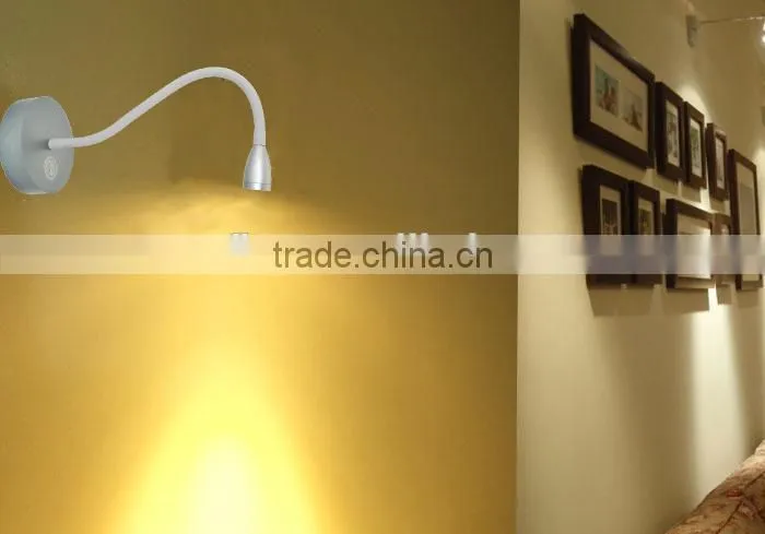 hotel bedroom dimmable bedside lamps wall mounted 3w