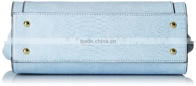 European style Snake Skin PU leather tote hand bag women bags fashion 2016